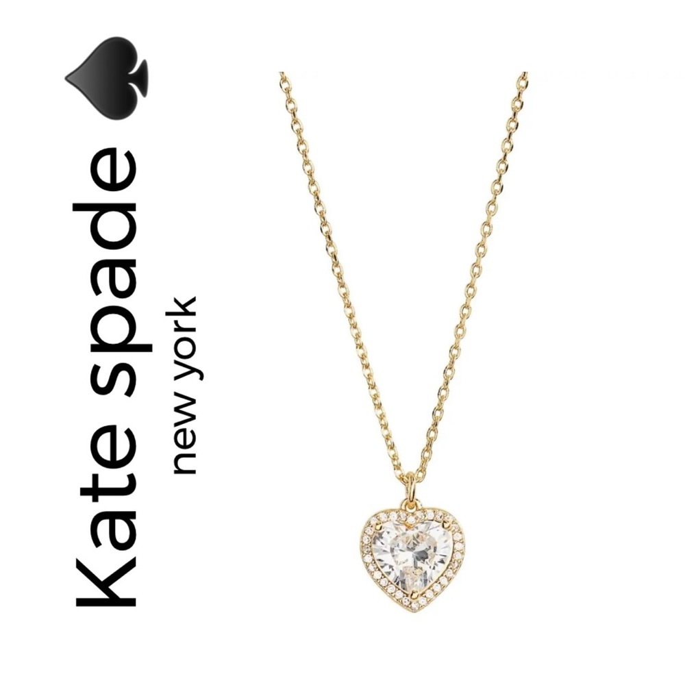 💚 Kate Spade New York CZ heart pendant necklace (Brand New With Tags) 💚